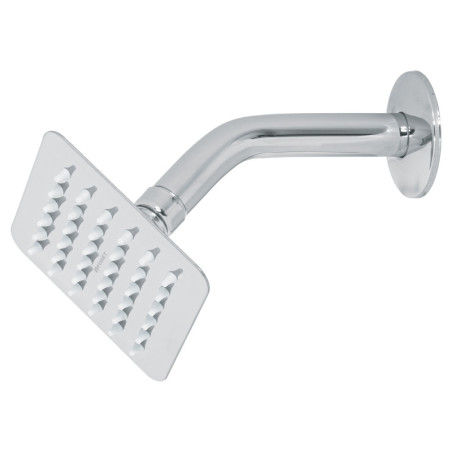 R-413 Regadera cuadrada 4', acero inox, con brazo, cromo, Túbig