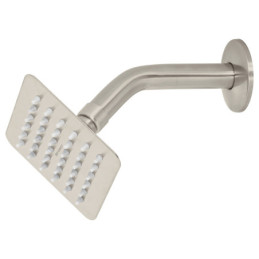 R-413N Regadera cuadrada 4', acero inox, con brazo, satín, Túbig