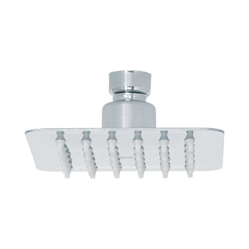 R-413S Regadera cuadrada 4', acero inox, sin brazo, cromo, Túbig