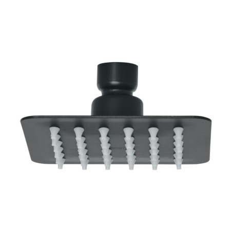 R-413SM Regadera cuadrada 4', acero inox, sin brazo, negro, Tubig