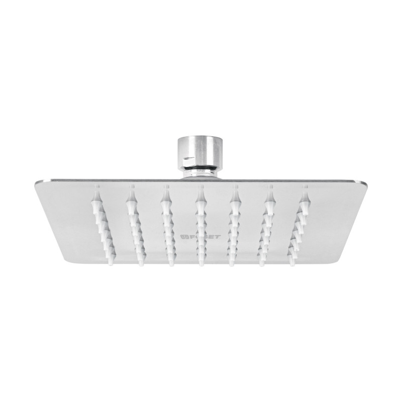 R-414S Regadera cuadrada 6', acero inox, sin brazo, cromo, Túbig