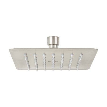 R-414SN Regadera cuadrada 6', acero inox, sin brazo, satín, Túbig
