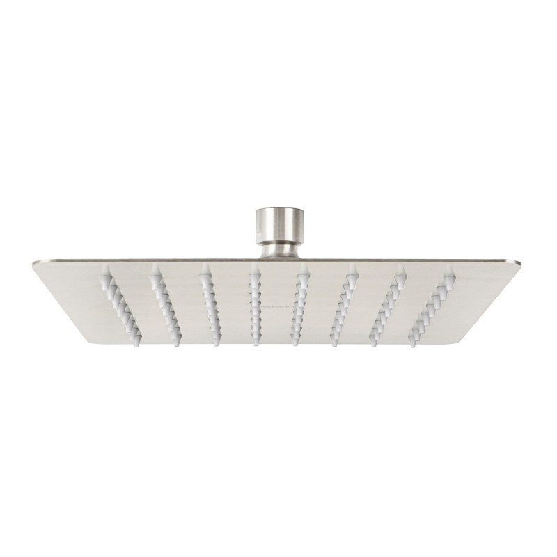 R-415SN Regadera cuadrada 8', acero inox, sin brazo, satín, Túbig