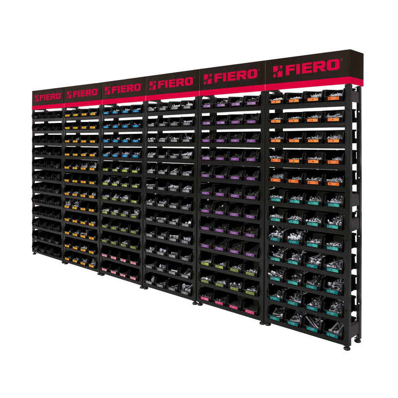 R-TOR-6 Rack modular con tornillos, 288 gavetas