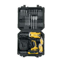 ROTI-20P2K Rotomartillo inalámbrico 1/2' 20V y 32 accesorios, Pretul