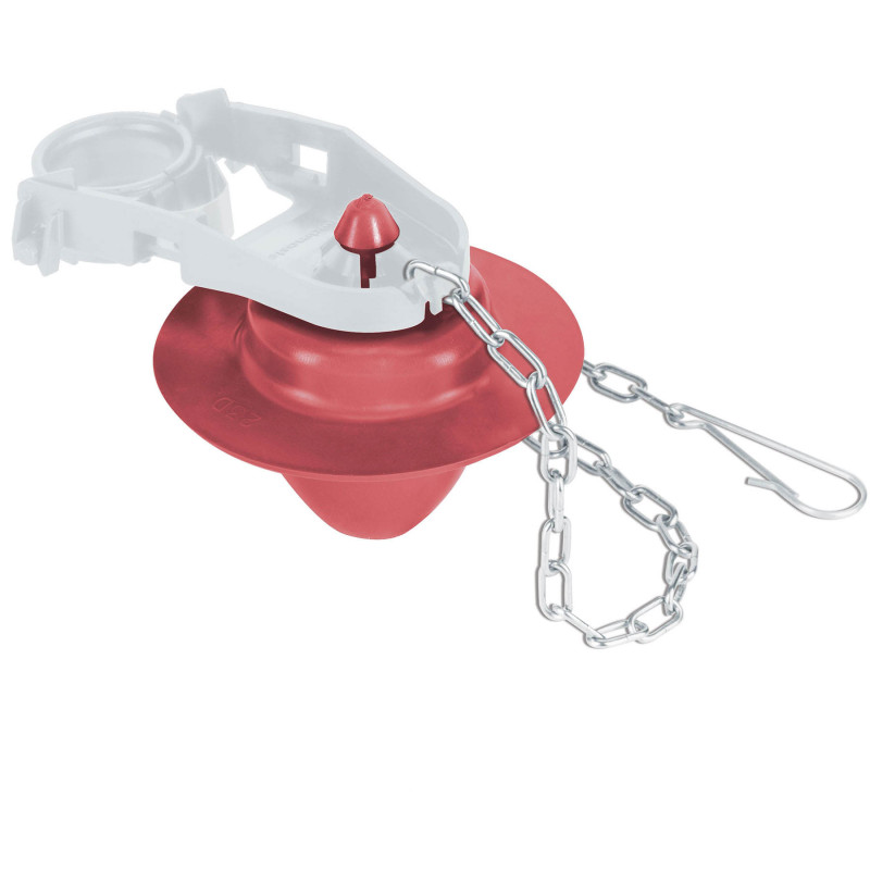 SA-009 Sapo para WC de 2', silicona c/marco rígido, cadena inox