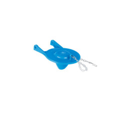 SA-010 Sapo de 3' de PVC para WC, azul con cadena plástica, Foset