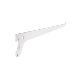 SOMO-10MS Ménsula plana blanca para cremallera sencilla, 25cm, Fiero