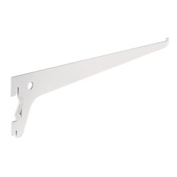 SOMO-12MS Ménsula plana blanca para cremallera sencilla, 30cm, Fiero