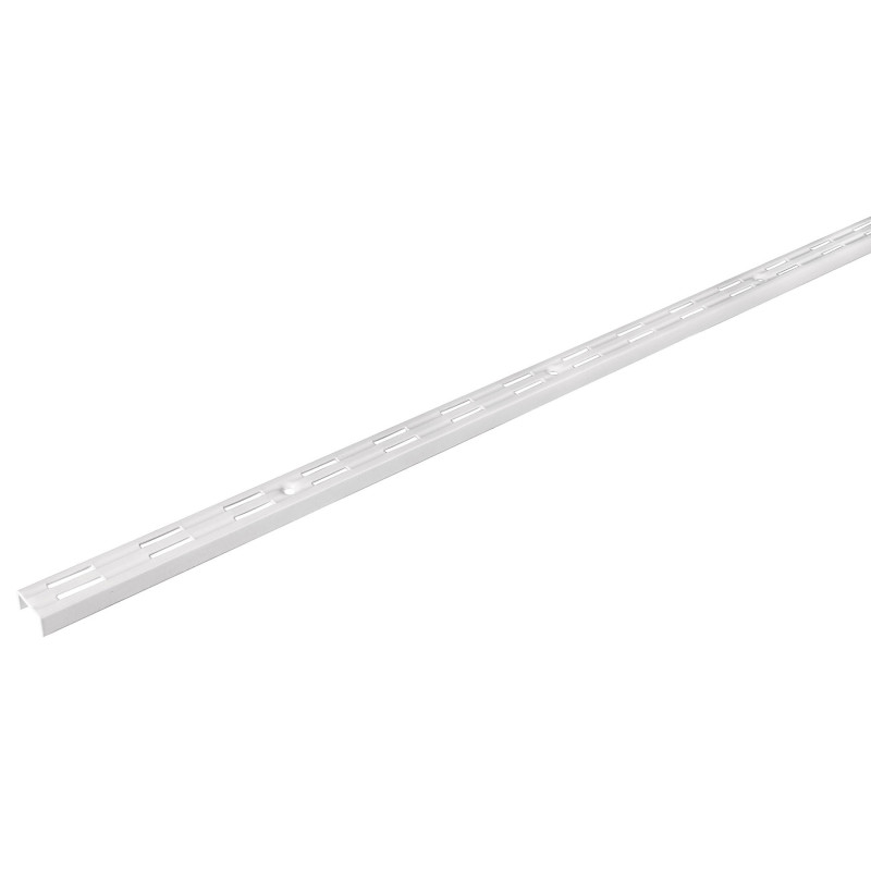 SOMO-20CD Cremallera doble blanca para ménsulas planas, 2m, Fiero