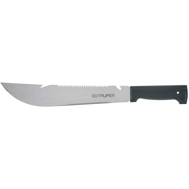 T-460-12B Machete rambo 12' cacha inyectada negra, Truper