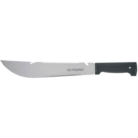 T-460-12B Machete rambo 12' cacha inyectada negra, Truper