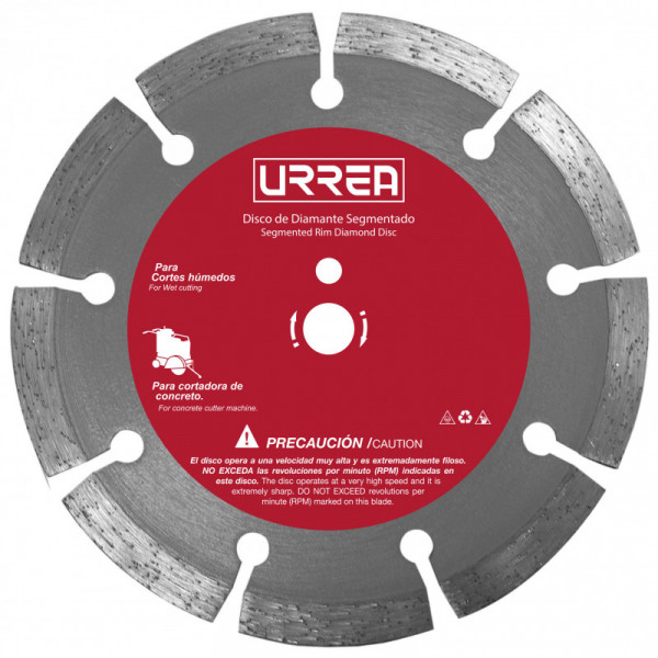 DDIS14 URREA Disco diamante segmentado para cortadora de concreto 14" Urrea | DIHERESA