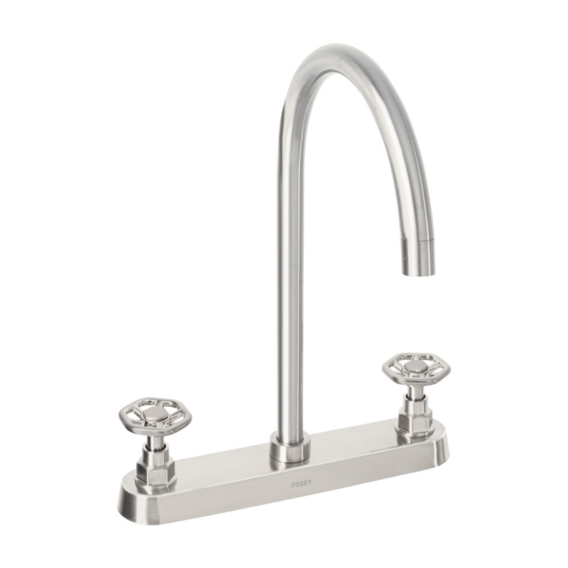 TBF-81N Mezcladora para fregadero, manerales redondos,satín, Tubig
