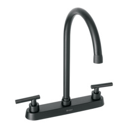 TBF-82M Mezcladora para fregadero,manerales palanca,negro mate,Tubig