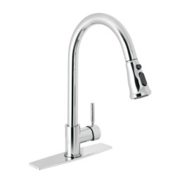 TBF-84 Monomando para fregadero, cuello extraible, cromo, Tubig