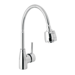 TBF-87 Monomando para fregadero con cuello flexible, cromo, Tubig