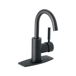 TBM-45M Monomando corto para lavabo, negro mate, Foset