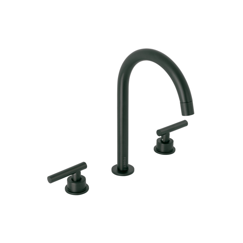 TBM-92M Mezcladora p/lavabo,taladros separados,palanca,negro,Tubig