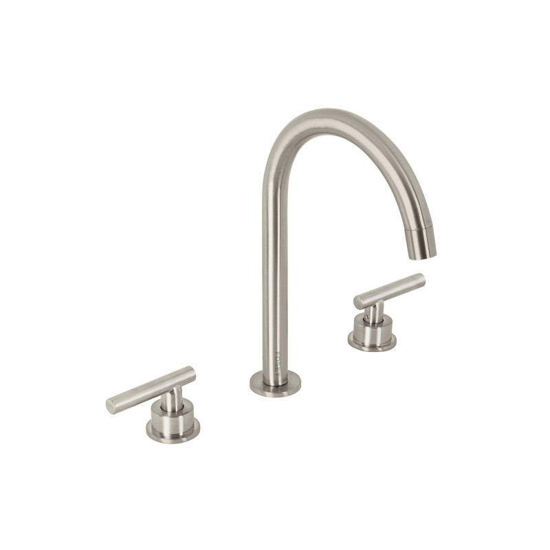TBM-92N Mezcladora p/lavabo,taladros separados,palanca,satín,Tubig