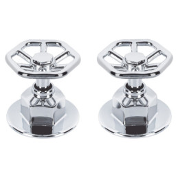 TBMR-61 Juego de 2 manerales para regadera, volante, cromo, Tubig