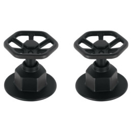 TBMR-61M Juego de 2 manerales para regadera, volante, negro, Tubig
