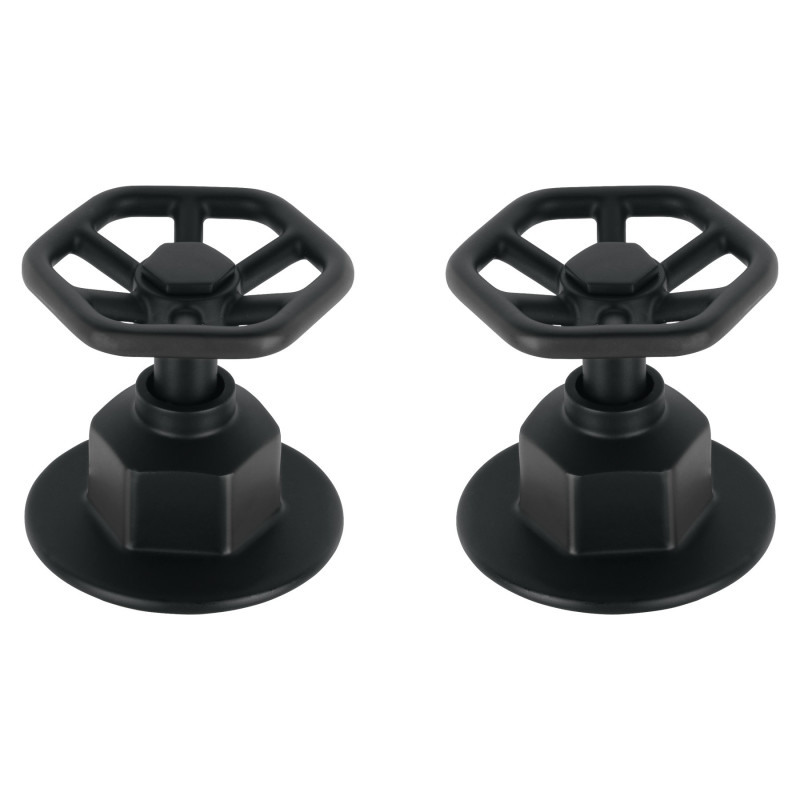 TBMR-61M Juego de 2 manerales para regadera, volante, negro, Tubig