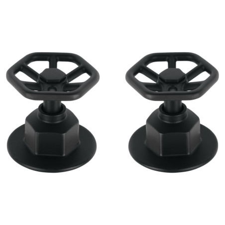 TBMR-61M Juego de 2 manerales para regadera, volante, negro, Tubig
