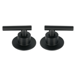 TBMR-62M Juego de 2 manerales para regadera, palanca, negro, Tubig