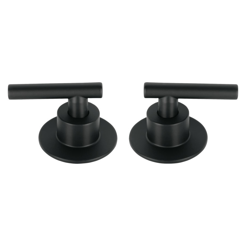 TBMR-62M Juego de 2 manerales para regadera, palanca, negro, Tubig