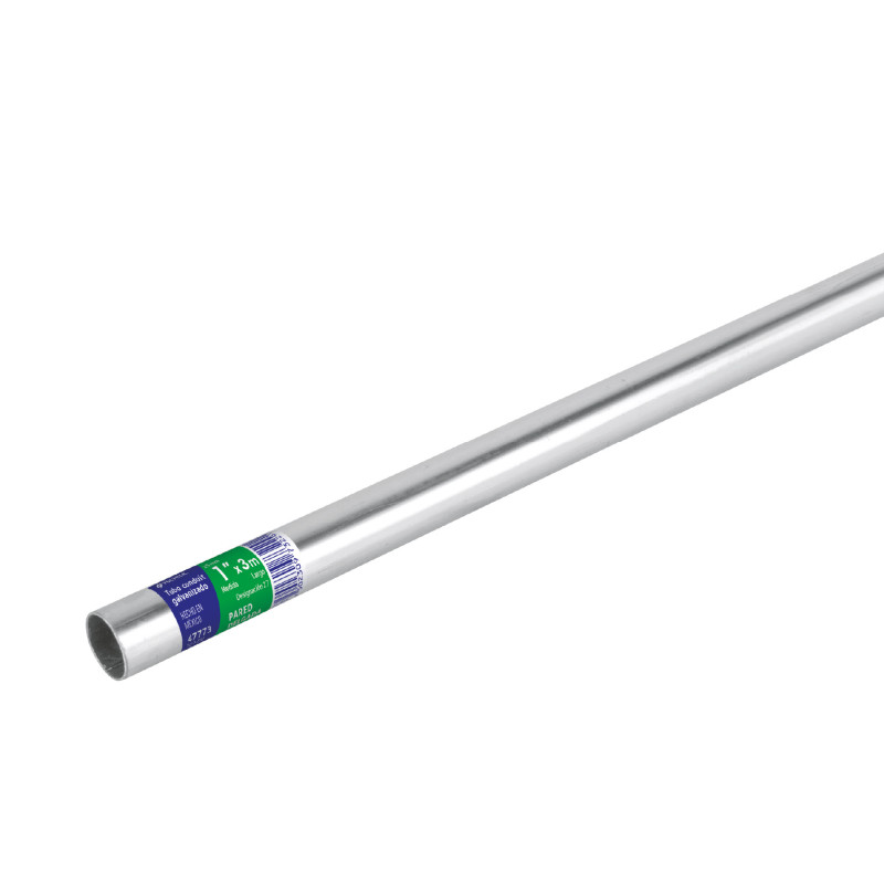 TC-1-DV Tubo Conduit 1' galvanizado 3 m pared delgada, et. verde