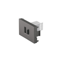 TE15-LA Toma de teléfono acero inox de 1.5 módulos, línea Lisboa