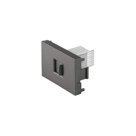 TE15-LA Toma de teléfono acero inox de 1.5 módulos, línea Lisboa