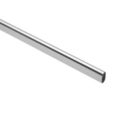 TO-518 Tubo ovalado de 1.8 m en acero cromado para closet, Hermex