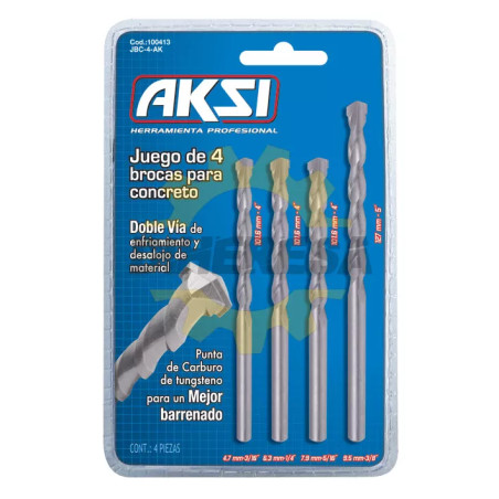 Juego 4 Pcs De Brocas Para Concreto