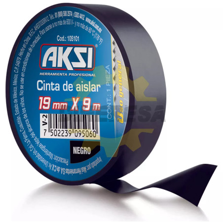 Cinta De Aislar Negra 19 Mm X 9m