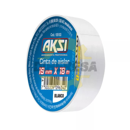 Cinta De Aislar Blanca 19 Mm X 18m
