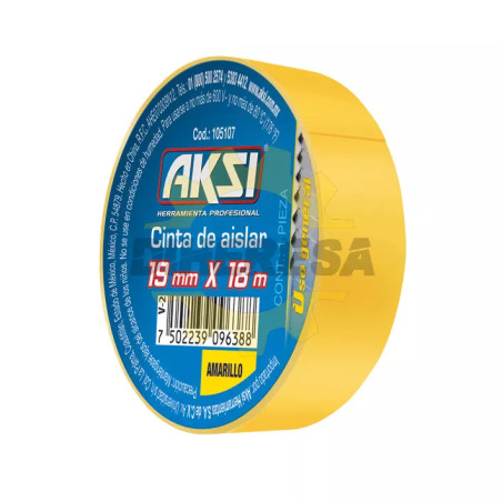 Cinta De Aislar Amarilla 19 Mm X 18m