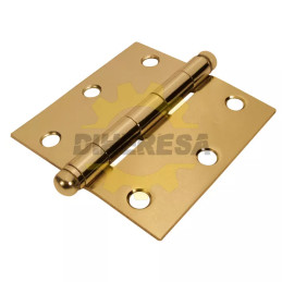 Bisagra Cuadrada Latonada 4" X 4" Cabeza Redonda