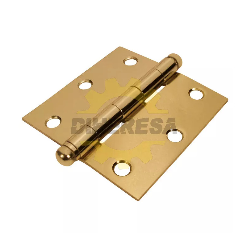 Bisagra Cuadrada Latonada 4" X 4" Cabeza Redonda