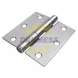 Bisagra Cuadrada Cromo Mate 4" X 4" Cabeza Plana
