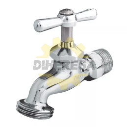 Llave Fundida En Laton Cromada De 1/2"