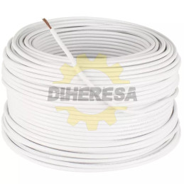Cable Thw Cca Ul Cal. 12 Blanco, Rollo De 100 Mts