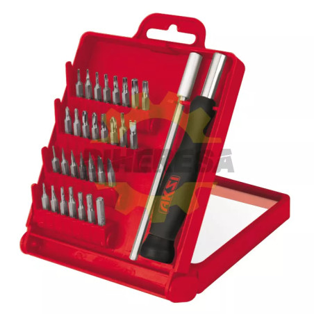 Desarmador De Joyero (30 Puntas, Desarmador Y Estuche) Cab Giratoria