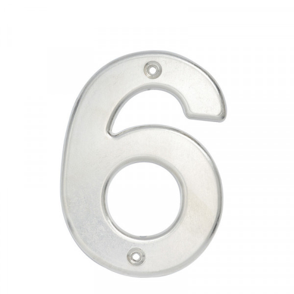 L606C LOCK Numero 6 bold 4" cromo satinado Lock | DIHERESA