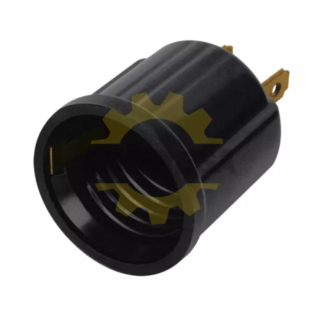 Portalampara Con Clavija, Negro