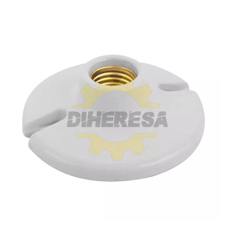 Portalampara Redondo Para Techo 3", Porcelana