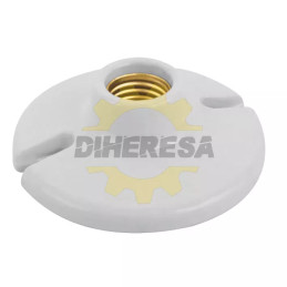 Portalampara Redondo Para Techo 4", Porcelana