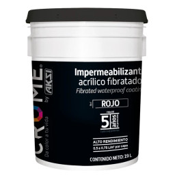 Impermeabilizante Fibratado Rojo 5 Años - Cubeta