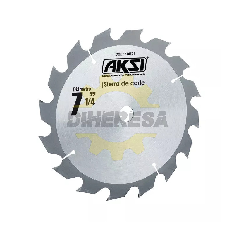 Sierra Circular Para Madera 7 1/4", 16 Dientes, Centro 5/8"